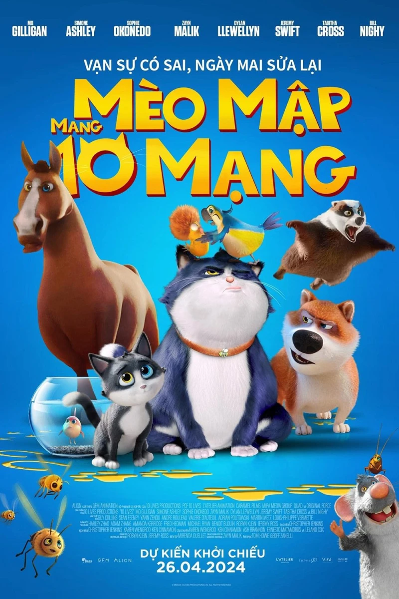 Mèo Mập Mang 10 Mạng - 10 Lives (2024)
